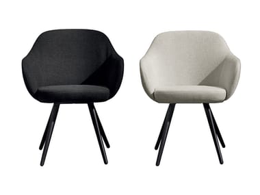 CADIRA - Upholstered fabric chair with armrests by Sovet Italia