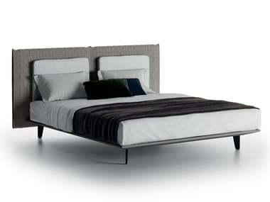 CAMPUS - Double bed with upholstered headboard by Natuzzi Italia