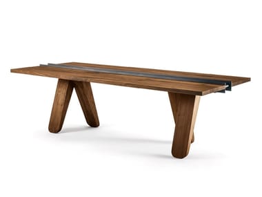 CANAL - Rectangular solid wood table by Riva 1920