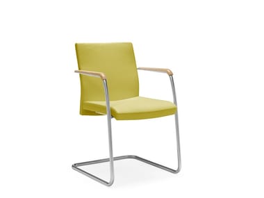 IRIS - Cantilever chair with armrests by Casala