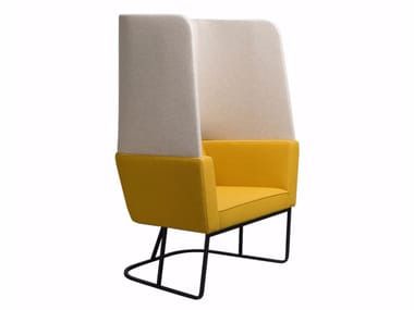 CAPE - High-back fabric armchair by Casala