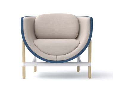 CAPSULE LOUNGE - Fabric armchair with armrests by Casala