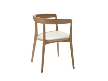 CAROLA SO0903 - Wooden chair with integrated cushion by Andreu World