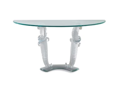 CASANOVA - Demilune glass console table by Reflex