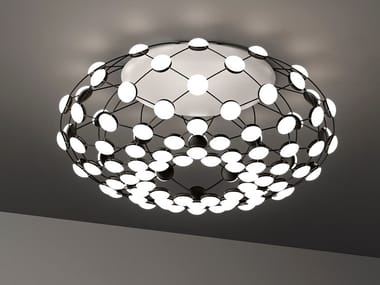 MESH - LED polycarbonate and steel ceiling lamp by Luceplan