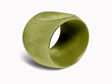 CERO MOLESKIN - Low polyethylene garden stool by Serralunga
