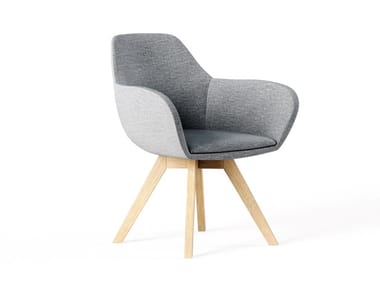 SKYLINE - Fabric chair with armrests by Frezza