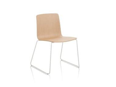 YO - Sled base multi-layer wood chair by Frezza