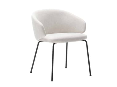 BINAR 60 - Upholstered fabric chair with armrests by Inclass