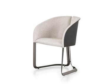 MILANO - Upholstered chair with armrests by Turri