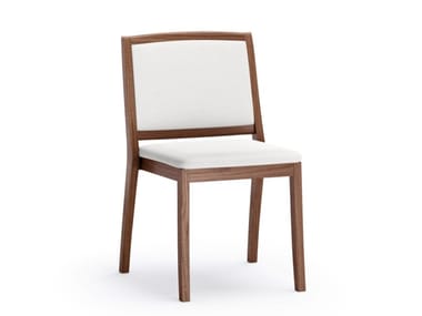 ELEGANCE - Upholstered stackable ash chair by Very Wood