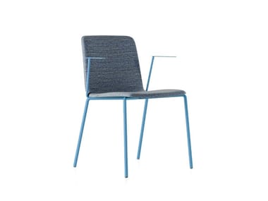 YO - Fabric chair with armrests by Frezza