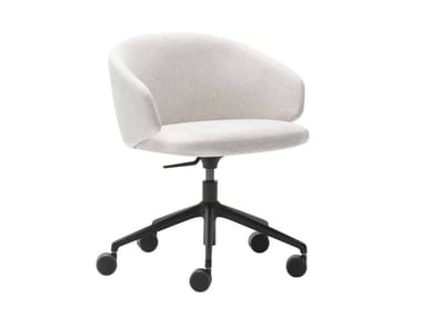 BINAR 60 - Swivel height-adjustable fabric office chair with castors by Inclass