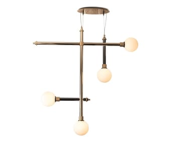 ALPHA - Brass chandelier by Visionnaire