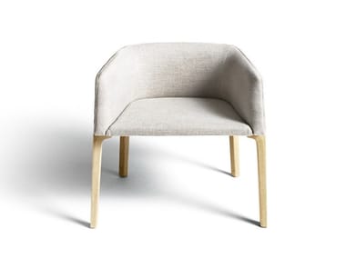 CHESTO LOUNGE - Upholstered fabric chair with armrests by DE PADOVA