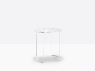 CIRCUIT 42X45 - Round steel coffee table by Pedrali