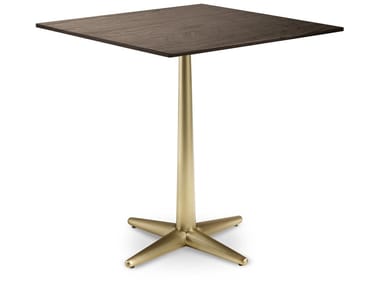 CITY - Square wooden table with 4-star base by Cantori