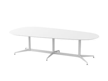 CIVIC - Oval meeting table with cable management by Herman Miller