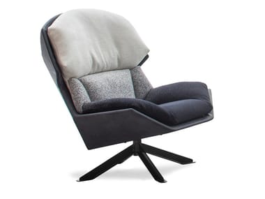 CLARISSA - Swivel fabric armchair by Moroso