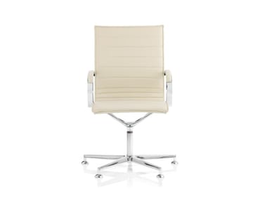 CLASSE 2 EM 202 BASIC - Leather office chair with armrests with 5-Spoke base by Frezza