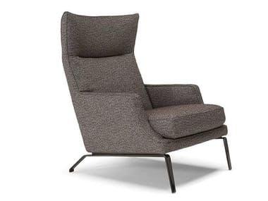 CLEMMIE - Fabric armchair with armrests by Natuzzi Italia