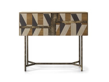 CLIK L1850 - Wooden dressing table with drawers and inlay by Arte Brotto