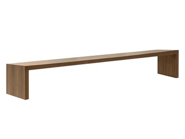 CLOSED BENCH WALNUT - Walnut bench seating by Andreu World