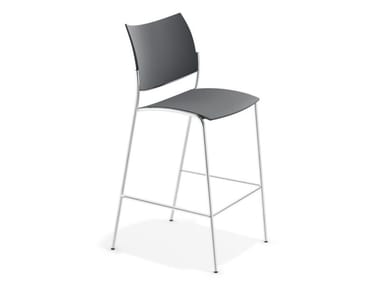 COBRA BARSTOOL - High stool with footrest by Casala