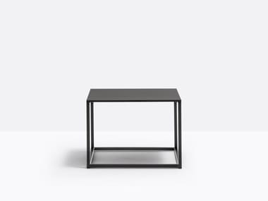 CODE 50X50X36 - Square steel bistro side table by Pedrali