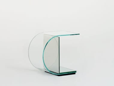 OLLIE - Low crystal coffee table by Glas Italia