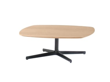 DUNAS LOUNGE - Wooden coffee table with 4-star base by Inclass