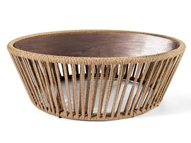 STANKAR - Round hemp garden side table by Visionnaire