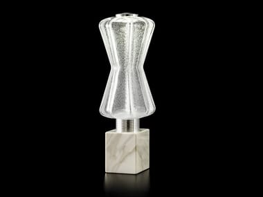 COLLIER T1800/LP4 - LED glass table lamp with marble base by Italamp