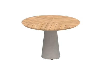 CONIX - Round teak garden table by Royal Botania