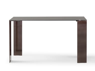 EXILIS - Marble console table with metal sheet base by Amura