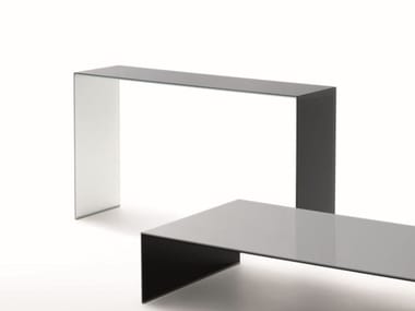 SIO2 BRIDGE - Rectangular crystal console table by Glas Italia