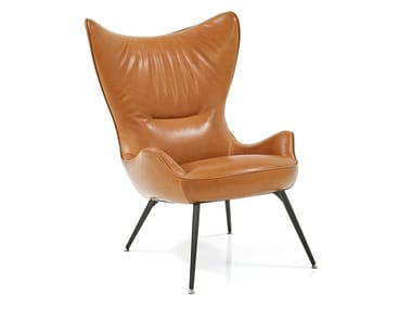 CONTESSA 1956 - Wing leather armchair by Wittmann