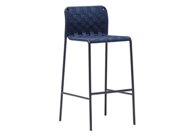 COSTA BQ0273 - High aluminium stool with footrest by Andreu World