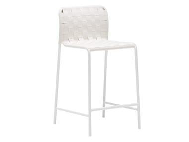 COSTA BQ0274 - High aluminium stool with footrest by Andreu World