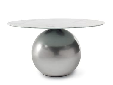 CIRCUS - Round table with metal base by Bonaldo