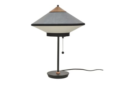 CYMBAL - LED direct-indirect light linen bedside lamp with fixed arm by Forestier