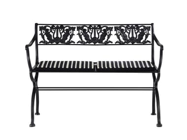 D60-2 - Garden bench with back by Tecta