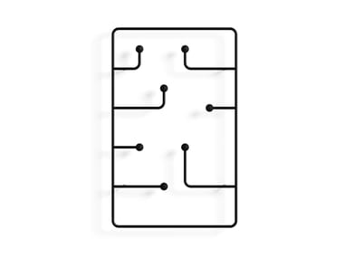 HANG AROUND - Wall-mounted powder coated steel coat rack by Karakter