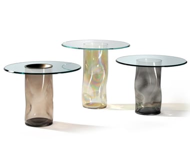 DANDOLO - Round glass coffee table by Reflex