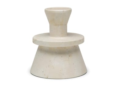 DANDY - Trani stone decorative object / candle holder by Natuzzi Italia