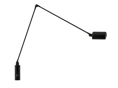 DAPHINE CILINDRO - LED adjustable with swing arm metal table lamp by Lumina