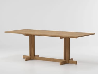 ALTAR - Rectangular wooden dining table by Kettal