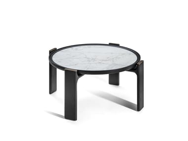 DUO - Round marble coffee table by Poltrona Frau