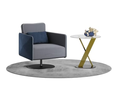 DIAMANTE - Fabric armchair with armrests by Reflex