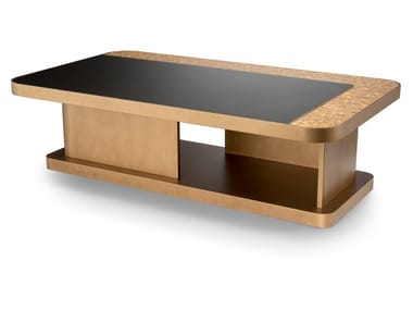 DIAMOND - Rectangular bronze coffee table by Sicis